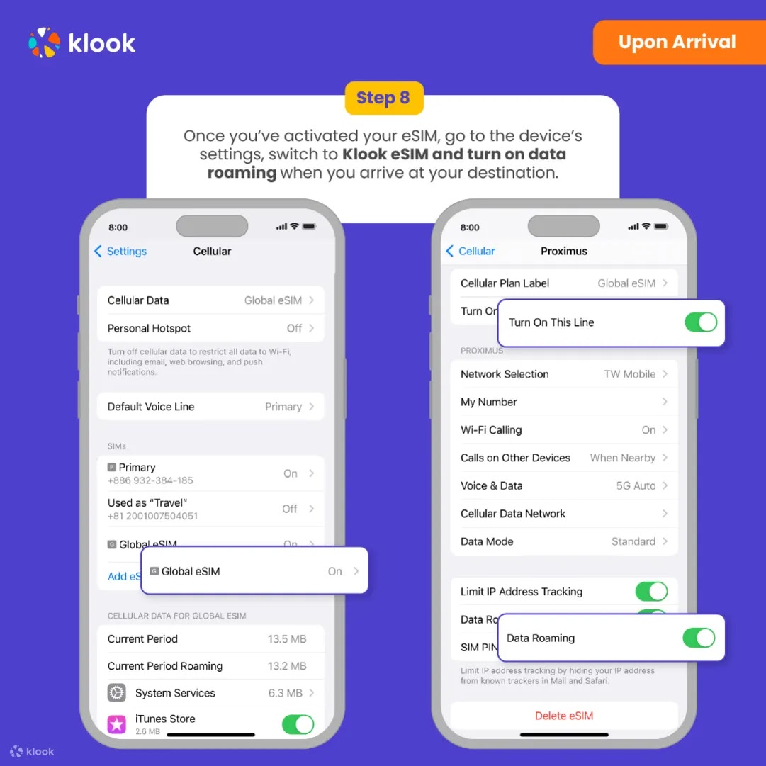 kích hoạt esim malaysia iphone