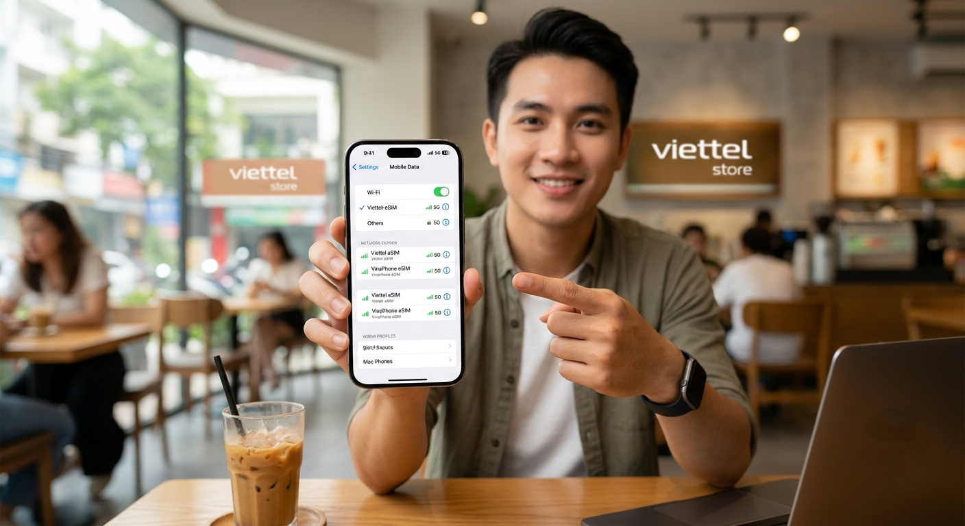 sử dụng iPhone Mỹ chỉ có eSIM tại Việt Nam