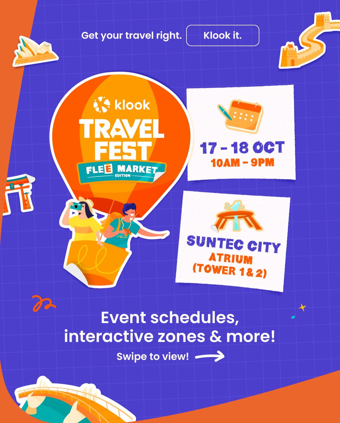 Klook Travel Fest 2026 Singapore Suntec Mall