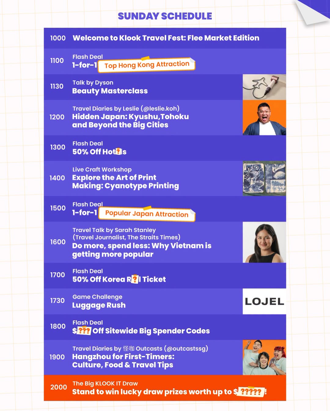Klook Travel Fest 2026 Singapore agenda day 1 day 2