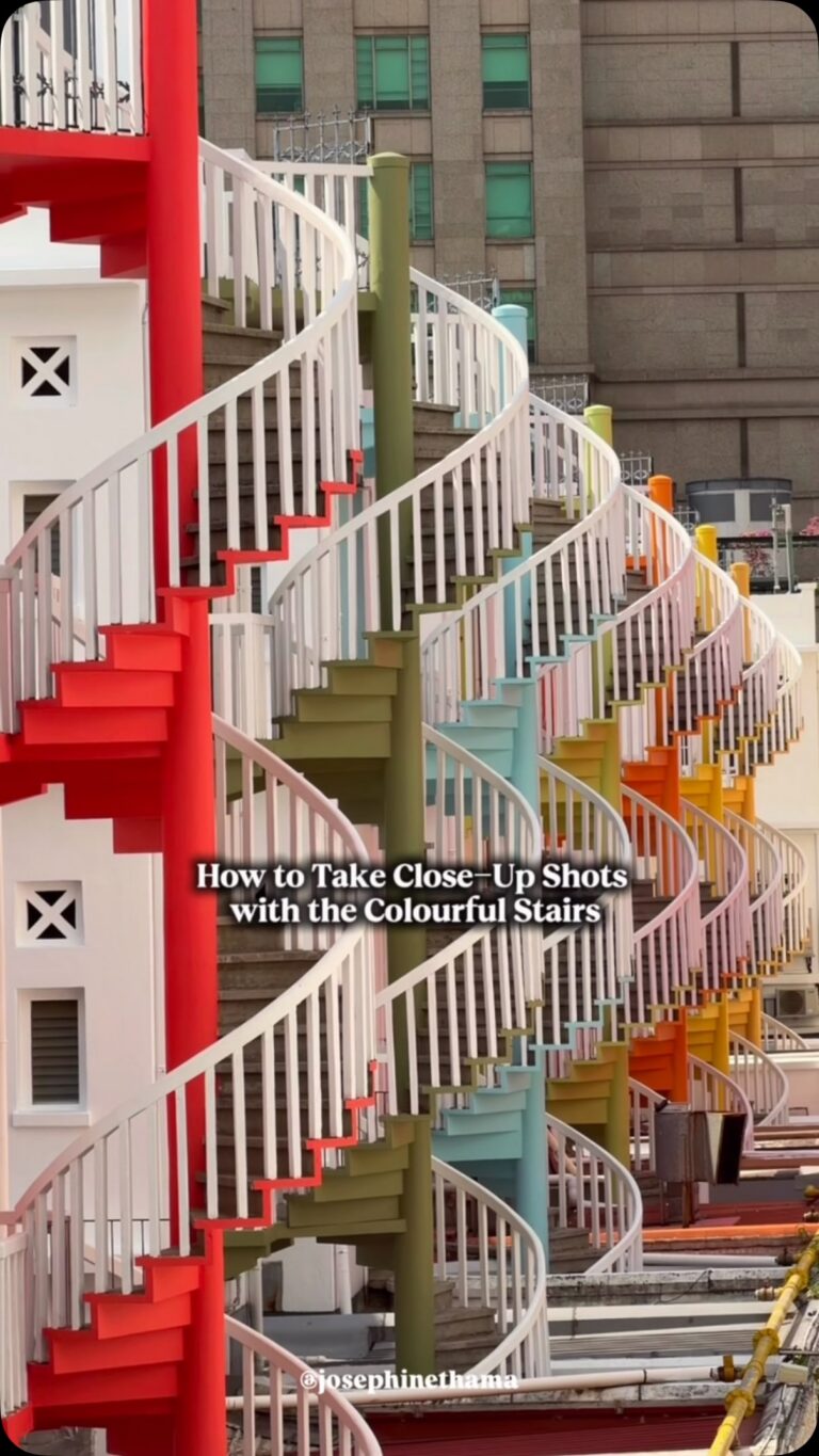 Colourful stairs at Bugis Street